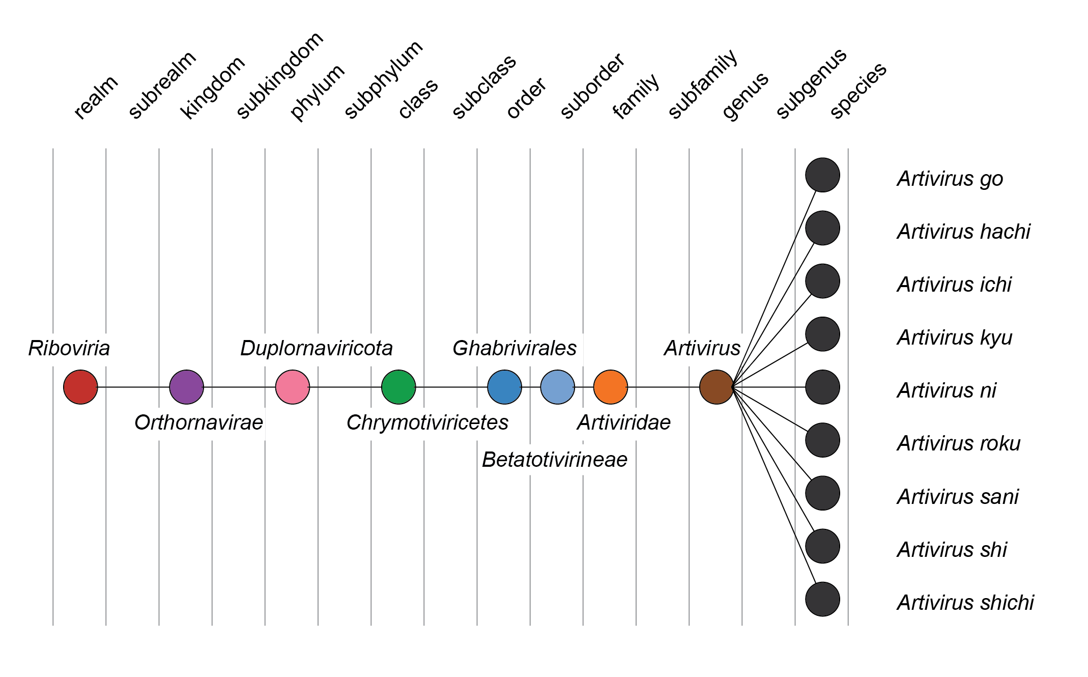 Artiviridae taxonomy